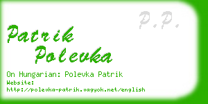 patrik polevka business card